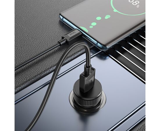  Автомобильное зарядное устройство HOCO Z49A Level, 1xUSB, 18W, черный 