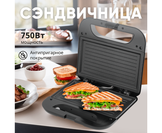  Сэндвичница RageX R731-000 черный 