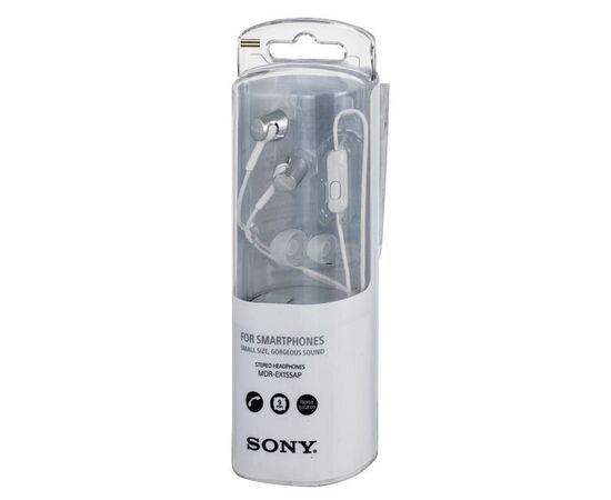  Наушники Sony MDR-EX155AP белый (MDREX155APW.E) 