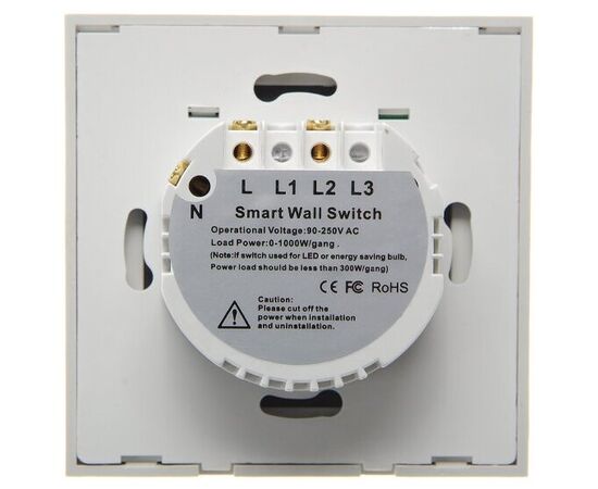  Умный выключатель Sibling Powerlight WS1W 1 клавиша с нулем белый 