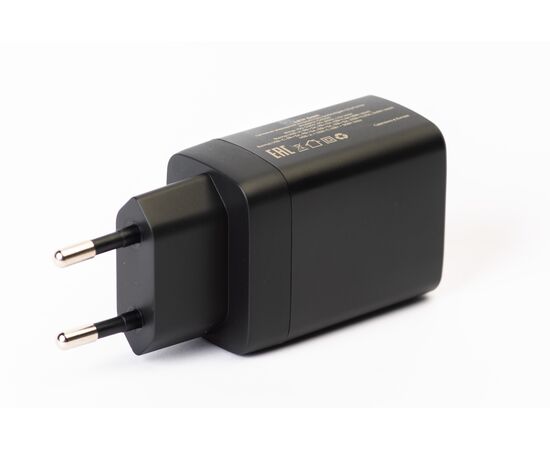  Сетевое зарядное устройство CityPump 45W 1хUSB-C 1xUSB-A GaN 2xPCU(30W+15W), ЧЕРНЫЙ 