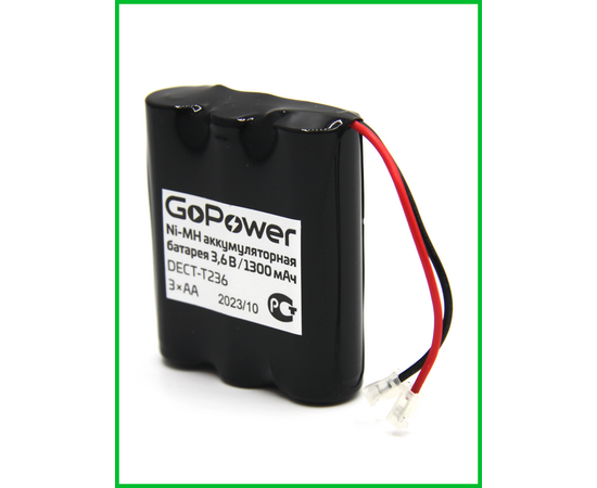  Аккумулятор для радиотелефонов GoPower T236 PC1 NI-MH 1300mAh (1/15/180) 