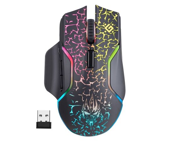  Мышь оптическая беспроводная Defender Oneshot GM-067 3200dpi, 300 мАч, 7D игровая (black) (238166) 