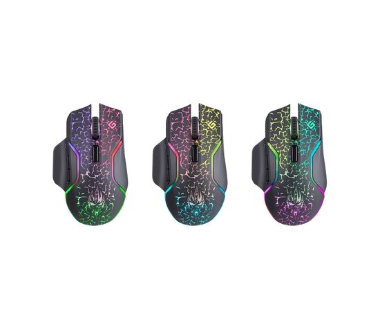  Мышь оптическая беспроводная Defender Oneshot GM-067 3200dpi, 300 мАч, 7D игровая (black) (238166) 