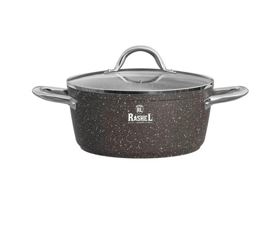  Кастрюля Rashel R-26650 Титан&Гранит 5л/26см коричневый 