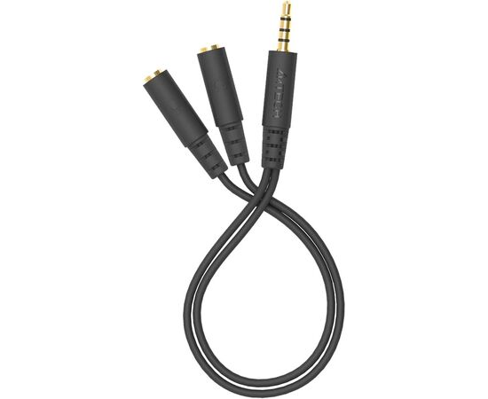  Адаптер аудио A4Tech AD-3P 2xJack 3.5 (f)/Jack 3.5 (m) 0.2м черный 