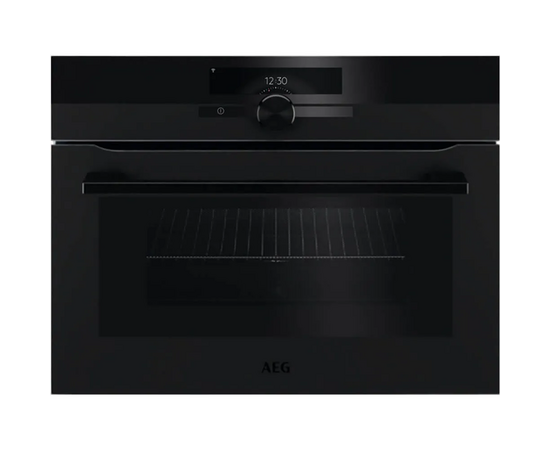  Духовой шкаф электрический AEG KMK965090T CombiQuick с функцией микроволновки, матовый черный, сенсорное управление 
