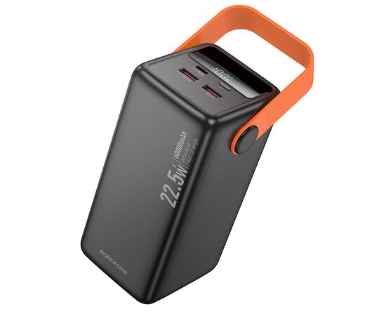  Внешний аккумулятор 60000mAh 22.5W+PD20W 2USB 3.0A с LED-дисплеем Borofone BJ66B Magnifico (Black) 