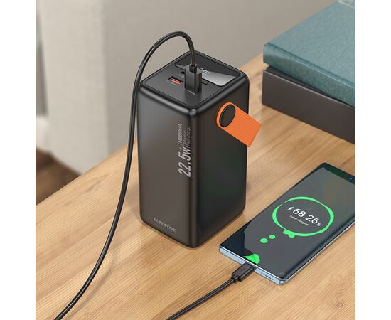  Внешний аккумулятор 60000mAh 22.5W+PD20W 2USB 3.0A с LED-дисплеем Borofone BJ66B Magnifico (Black) 