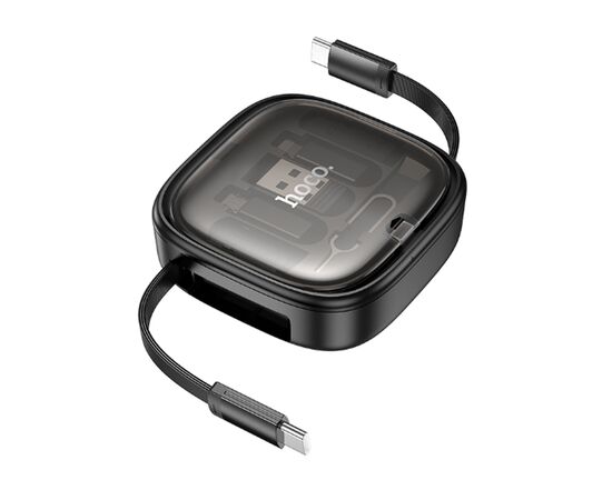  Кабель сетевой HOCO выдвижнойU140 Retractable charging data cable set black 