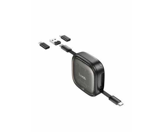  Кабель сетевой HOCO выдвижнойU140 Retractable charging data cable set black 