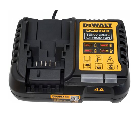  Зарядное устройство Dewalt DCB1104 12/20/60 В для сдвижных батарей Li-Ion, ток 4.0A 