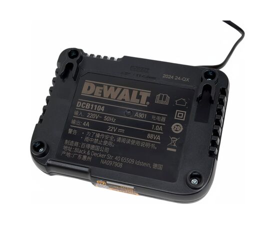  Зарядное устройство Dewalt DCB1104 12/20/60 В для сдвижных батарей Li-Ion, ток 4.0A 