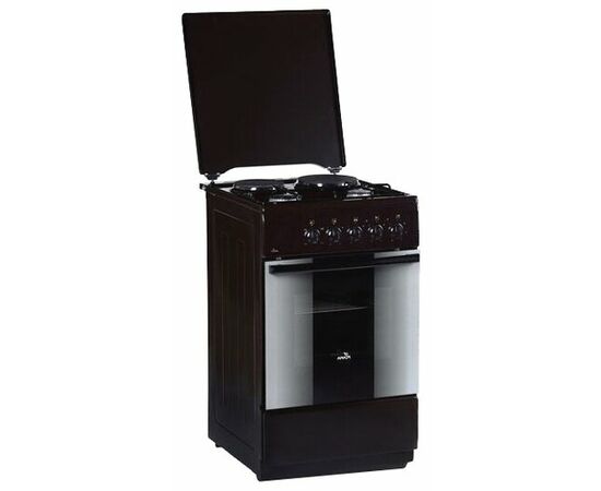  Плита комбинированная Flama RK 2211 B коричневый, 85x50x60смм, газовые конфорки 2, электр. конфорки 2, духовка 50л 