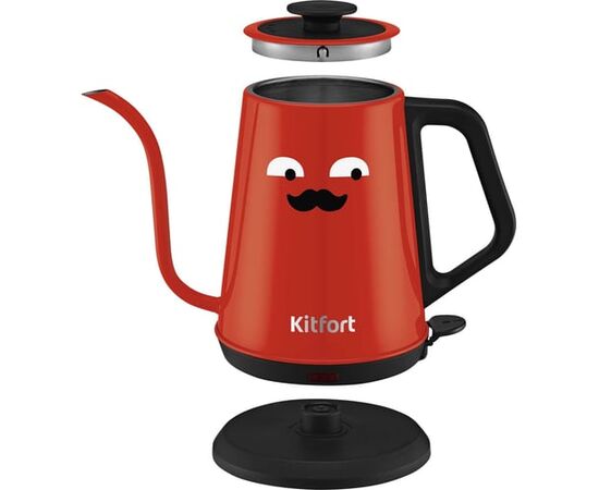  Электрочайник для варки кофе KITFORT КТ-6194-1 черно-красный 