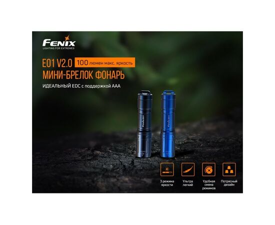  Фонарь Fenix E01V20Bk черный 