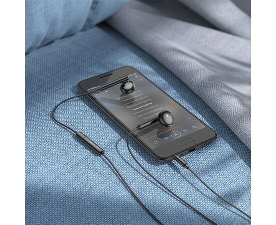  Проводные наушники BOROFONE BM82 Art music, Jack 3.5mm, 1.2 м, черный 