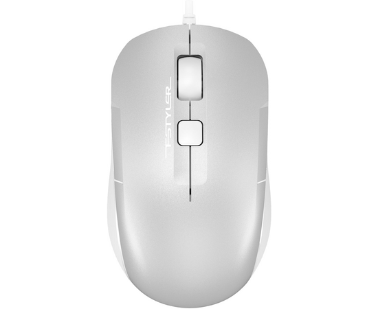  Мышь A4Tech Fstyler FM26 серебристый/белый оптич. 1600dpi USB для ноутбука 4but (FM26 USB (ICY WHITE 
