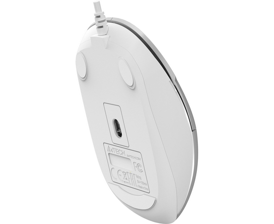  Мышь A4Tech Fstyler FM26 серебристый/белый оптич. 1600dpi USB для ноутбука 4but (FM26 USB (ICY WHITE 