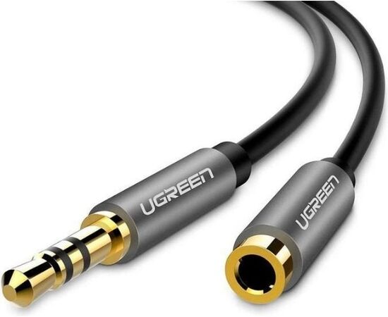  Кабель UGREEN AV118 10592 3.5mm Male to 3.5mm Female Extension Cable 1m AV118 Black 