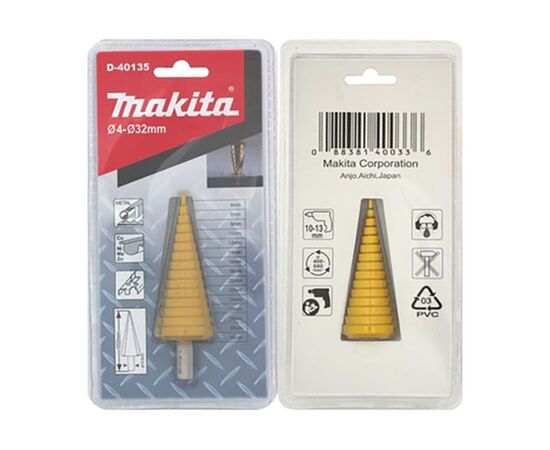  Сверло ступенчатое Makita D-40135 HSS ф 4-20мм 