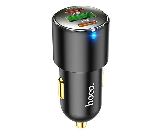  Адаптер Автомобильный Hoco NZ6 PD45W 2Type-C/USB (black) (239525) 