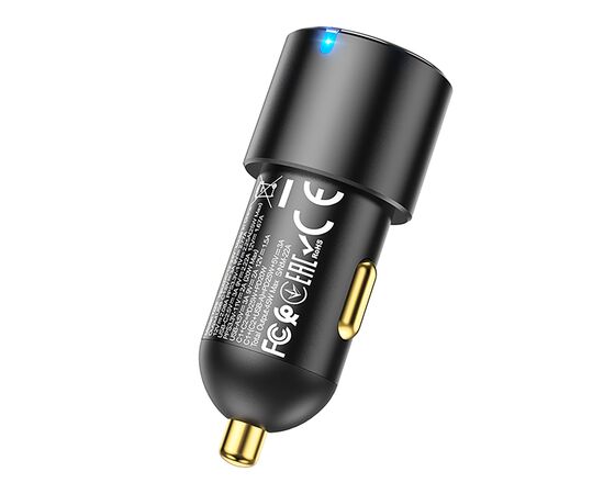  Адаптер Автомобильный Hoco NZ6 PD45W 2Type-C/USB (black) (239525) 