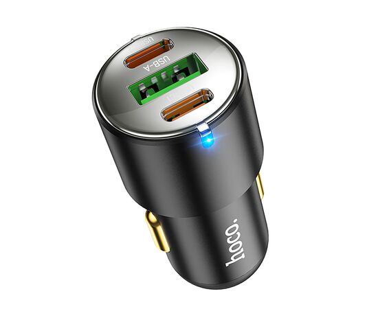  Адаптер Автомобильный Hoco NZ6 PD45W 2Type-C/USB (black) (239525) 