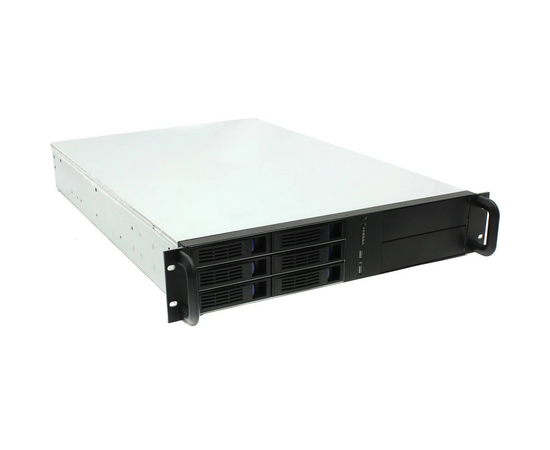  Корпус Procase ES206S-SATA3-B-0 2U 6 SATAII/SAS hotswap HDD, глубина 550мм, MB 12"x10.5", без Б/П,черный 