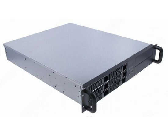  Корпус Procase ES206S-SATA3-B-0 2U 6 SATAII/SAS hotswap HDD, глубина 550мм, MB 12"x10.5", без Б/П,черный 