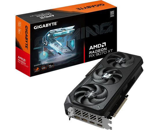  Видеокарта Gigabyte AMD Radeon RX 9070XT Gaming OC-16GD (GV-R9070XTGaming OC-16GD) PCI-E 