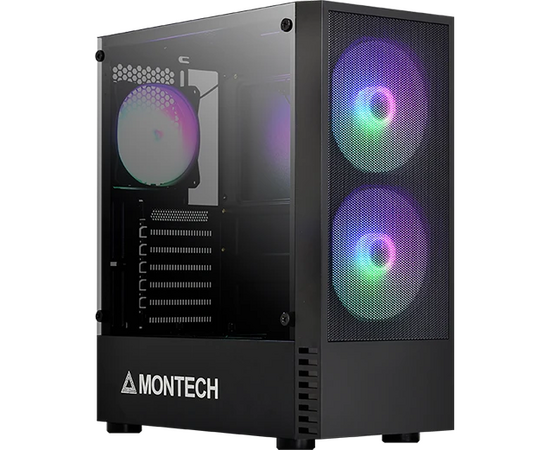  Корпус Montech X2 Mesh Black (X2MESHB) / ATX / 2x140mm, 1x120mm FRGB fans 