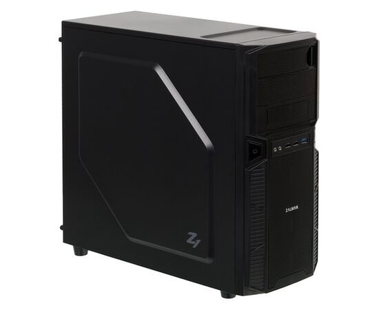  Корпус ZALMAN Z1 Steel/Plastic, ATX, mATX, Midi-Tower, сталь, без блока питания, 3xUSB на лицевой панели, 199x432x457 мм, цвет: черный 