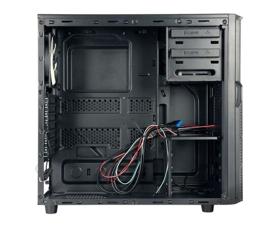  Корпус ZALMAN Z1 Steel/Plastic, ATX, mATX, Midi-Tower, сталь, без блока питания, 3xUSB на лицевой панели, 199x432x457 мм, цвет: черный 