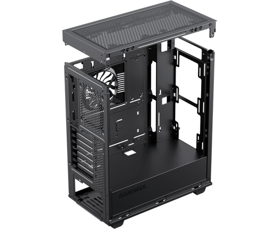  Корпус GameMax Precision COC Black (T808) (ATX, Черн, 2*USB 3.0, Зак.стекло, 1*120мм+ COC, без БП) 