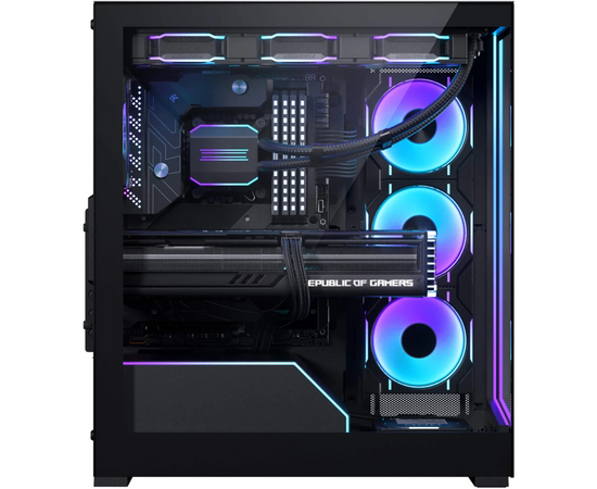  Корпус PHANTEKS NV5S (PH-NV523s_DBK01) Black, Digtial RGB Lighting, 4x120mm ARGB Fan, без БП, Tempered Glass, Mid-Tower 