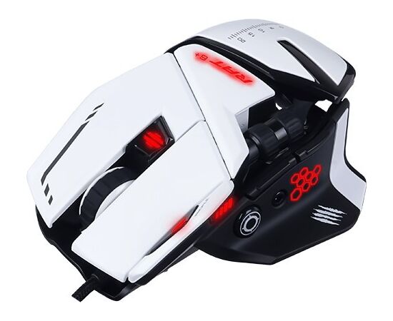  Игровая мышь Mad Catz R.A.T. 6+ белая (PMW3360, Omron, USB, 11 кнопок, 12000 dpi, RGB подсветка) 