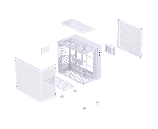  Корпус JONSBO TK-3 White без БП ATX БП, mini-ITX, micro-ATX, белый 